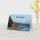 Ptからのオリンピックマウンテンズディファイアンス誕生日 カード (黄色い花)