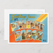 Ptからの挨拶快適なビーチ、ニュージャージー ポストカード (正面/裏面)