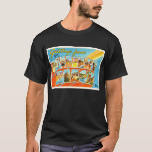 Ptの気持が良いビーチのニュージャージーNJのヴィンテージの郵便はがき Tシャツ