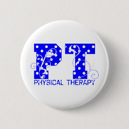 ptの青く白い水玉模様 缶バッジ