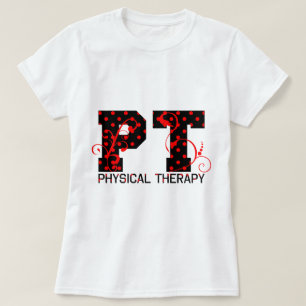 ptの黒く赤い水玉模様 tシャツ