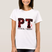 ptの黒く赤い水玉模様 tシャツ (正面)