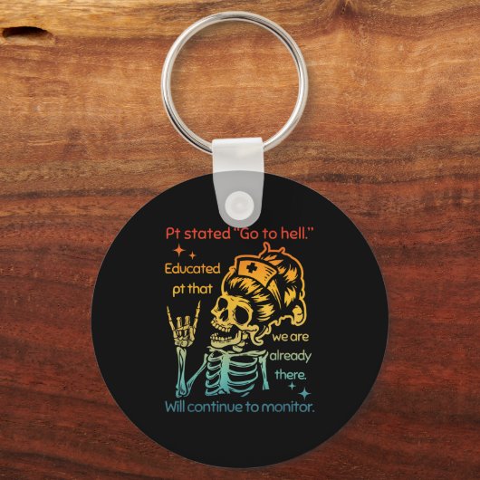 Ptは地獄に行く教育Pt我々はアレアであると述べた キーホルダー (正面)