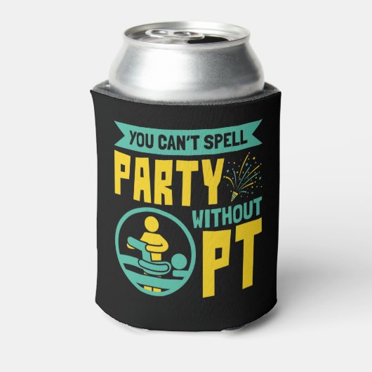 PTを使用しないとパーティーを綴れないフィジカルセラピー 缶クーラー (缶裏面)