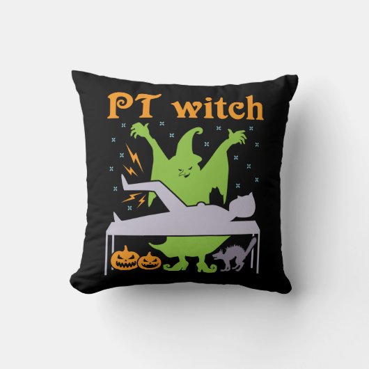 PTウィッチフィジカルセラピストハロウィーン クッション (正面)