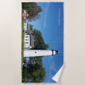 Ptオーバルケスライトハウスビーチタオル ビーチタオル (正面)