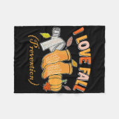 Ptナース秋I愛秋予防秋物理 フリースブランケット (正面(横))