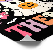 Ptフィジカルセラピーハロウィーンレトロ幽霊Ptハロ ポスター (角)