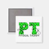 pt緑と黒の水玉模様 マグネット (正面/裏面)