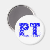 pt青い白い水玉模様 マグネット (正面/裏面)