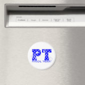 pt青い白い水玉模様 マグネット (インサイチュ (食洗機))