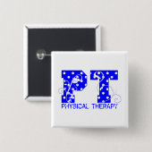 pt青い白い水玉模様 缶バッジ (正面&裏面)