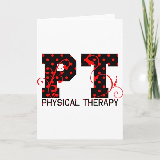 pt黒い赤い水玉模様 カード (正面)