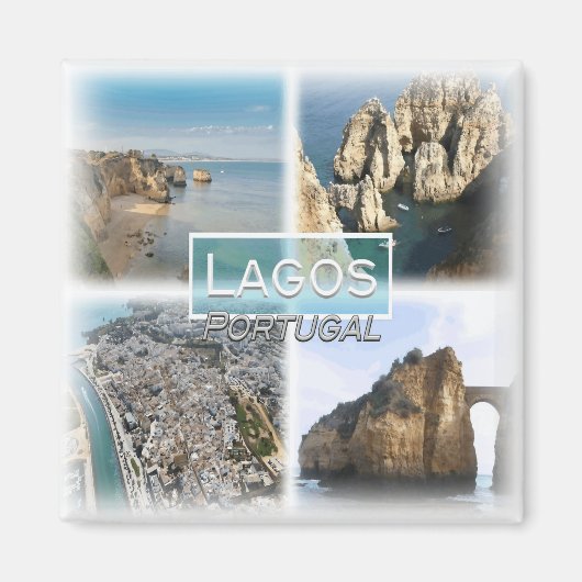 PT0040ヨーロッパ、ポルトガル、ラゴス、冷蔵庫 マグネット (正面)