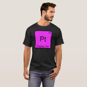 Pt - のぞき魔 化学元素記号 Tシャツ (正面フル)