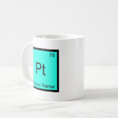 Pt - パーソナルトレーナー 化学元素記号Tシャツ コーヒーマグカップ (正面左)