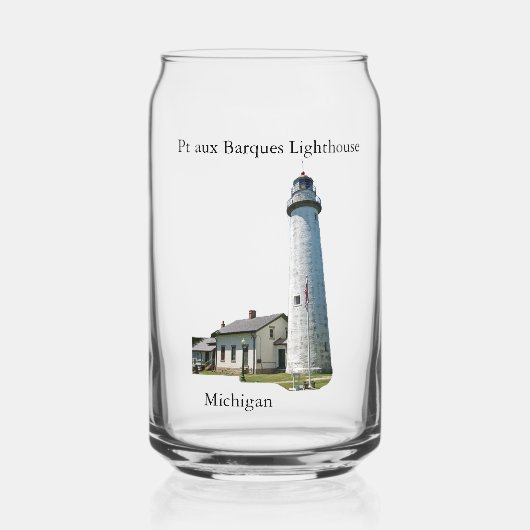 Pt Aux Barquesライトハウスガラス ガラス缶 (正面)