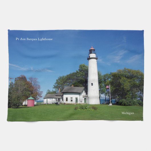 Pt Aux Barquesライトハウスキッチンタオル キッチンタオル (横)