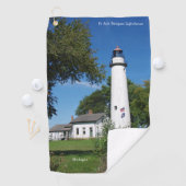 Pt Aux Barques Light house背の高いゴルフタオル ゴルフタオル (インサイチュ)