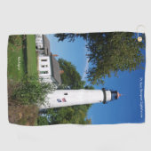 Pt Aux Barques Light house背の高いゴルフタオル ゴルフタオル (横)