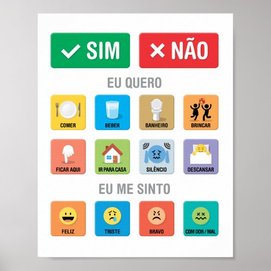 PT-BR自閉症AAC PCSポインティング通信01 ポスター (正面)