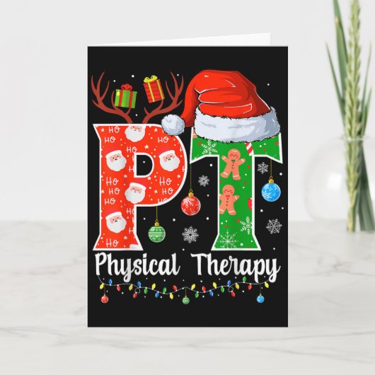 Pt Christmas Physical Therapy Christmas Pt Xmas  カード (正面)