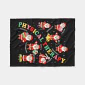 Pt Christmas Physical Therapy Santa Therast Xmas P フリースブランケット (正面(横))