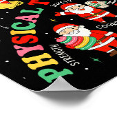 Pt Christmas Physical Therapy Santa Therast Xmas P ポスター (角)