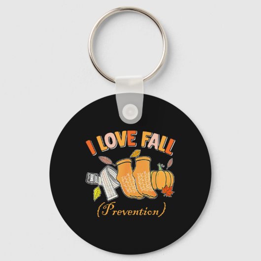 Pt Nurse Fall I Love Fall Prevention Fall Physical キーホルダー (正面)