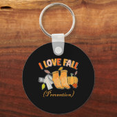 Pt Nurse Fall I Love Fall Prevention Fall Physical キーホルダー (正面)