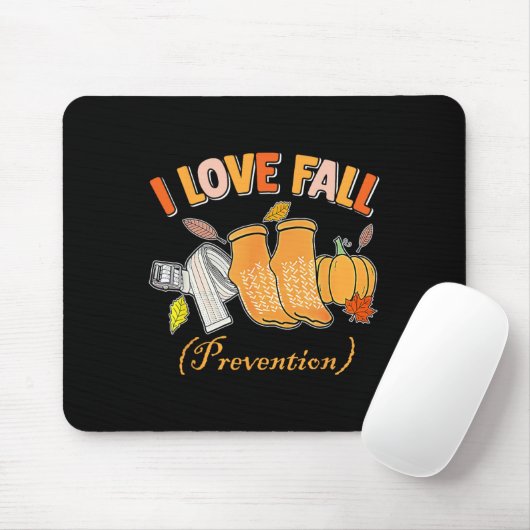 Pt Nurse Fall I Love Fall Prevention Fall Physical マウスパッド (マウス)