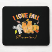 Pt Nurse Fall I Love Fall Prevention Fall Physical マウスパッド (正面)