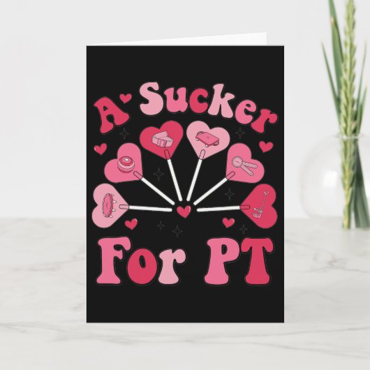 PT Physical Therapyのバレンタインデーに弱い人 カード (正面)