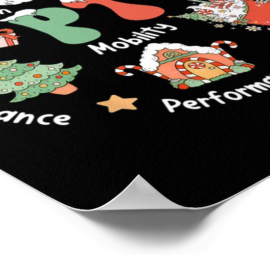 Pt Physical Therapy Santa Squad Christmas Physical ポスター (角)