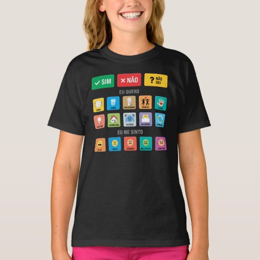 PT-PT Autism AAC Pointing Communication 02 Tシャツ (正面)