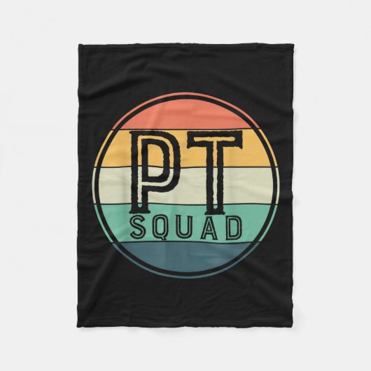 Pt Squad レトロ理学療法 フリースブランケット (正面)
