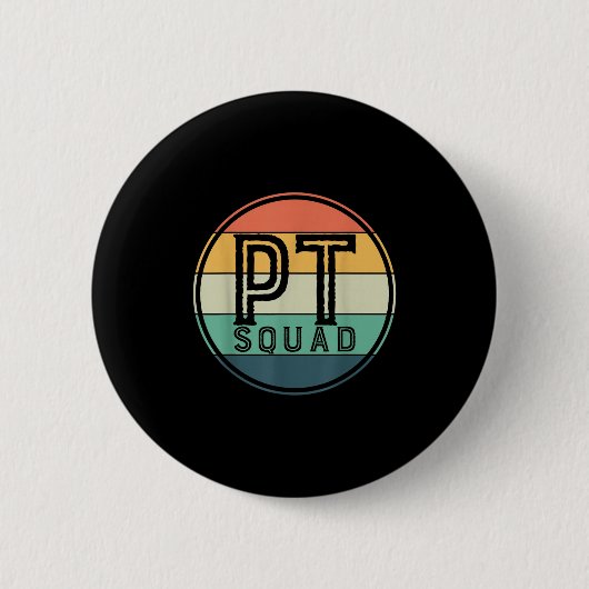 Pt Squad レトロ理学療法 缶バッジ (正面)