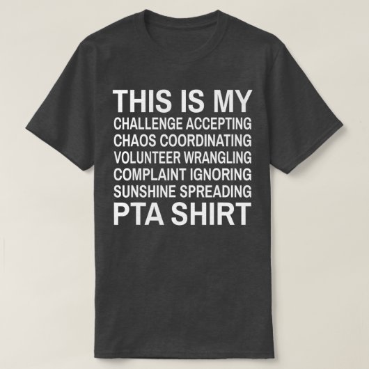 PTAおもしろい引用文学校ボランティア Tシャツ (デザイン正面)