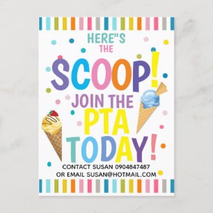 PTAまたはPTOの必要な有志のイベントのテーマの助手 案内ポストカード