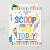 PTAまたはPTOの必要な有志のイベントのテーマの助手 案内ポストカード (正面/裏面)