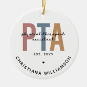 PTA物理パーソナライズされたセラピストアシスタント セラミックオーナメント (正面)