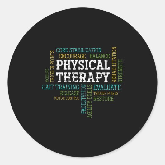 Pta Physical Motivational Therapy Gift Physical Th ラウンドシール (正面)