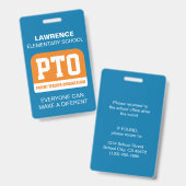 PTA/PTO バッジ (正面&裏面)