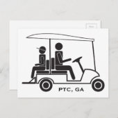 PTC GAゴルフカートファミリー ポストカード (正面/裏面)