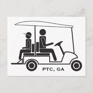 PTC GAゴルフカートファミリー ポストカード