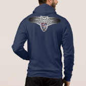 PTDのロゴのフード付きスウェットシャツ パーカ (裏面)