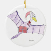 Pteranodonのクリスマスのオーナメント セラミックオーナメント (裏面)