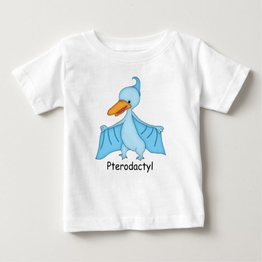 Pterodactylの恐竜 ベビーTシャツ (正面)