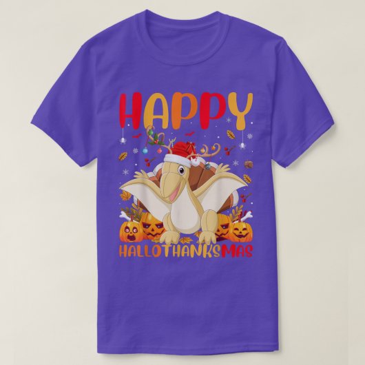 Pterodactyl Animal Lover Happy Pterodactyl HelloTh Tシャツ (デザイン正面)