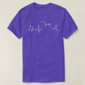 Pterosaur Heartbeat with Pterosauria Skeleton Hear Tシャツ (デザイン正面)
